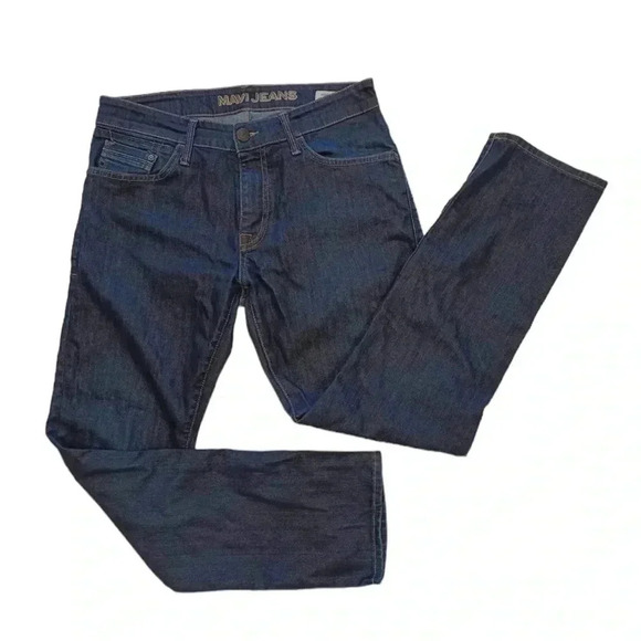 Mavi Marcus Slim Straight Blue Jeans Size 32 - Picture 4 of 12
